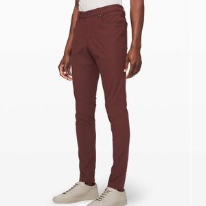 lululemon mens ABC commission relaxed fit trouser brown size 34 (34” inseam)